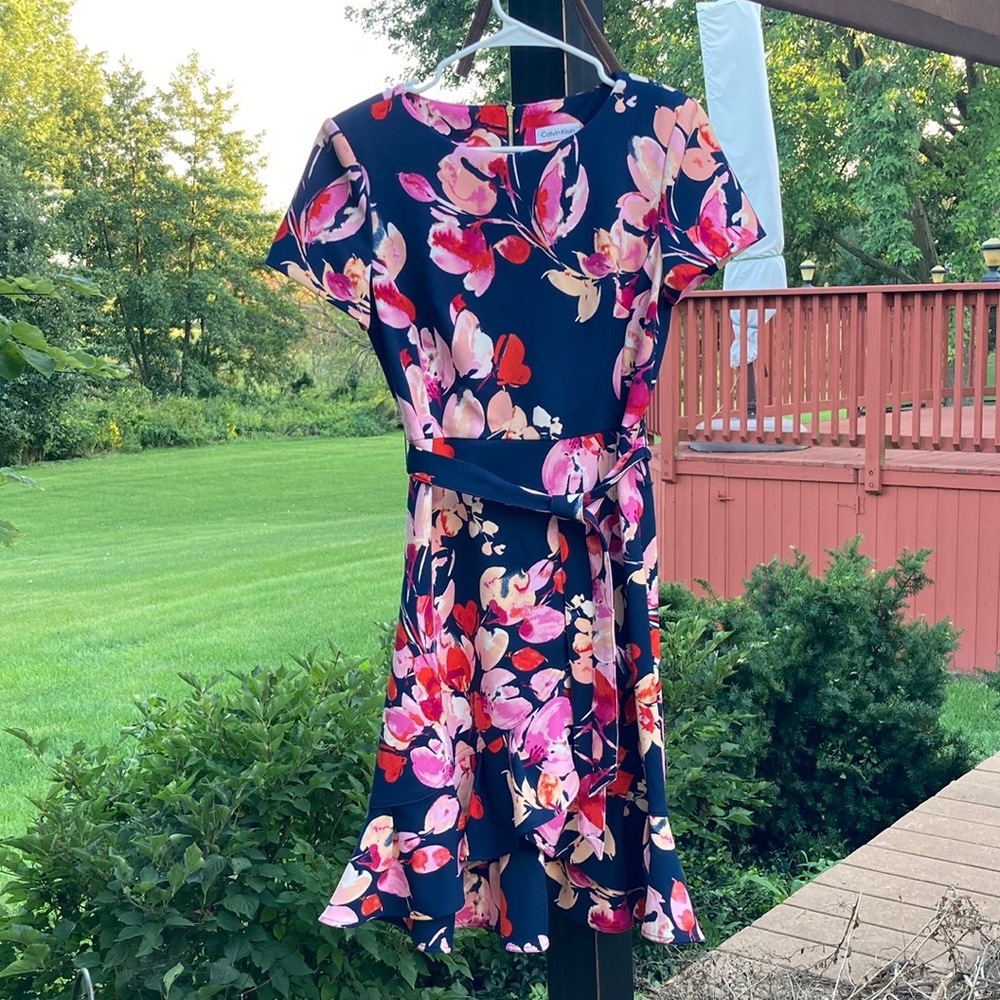 Calvin Klein Painted Floral Dress